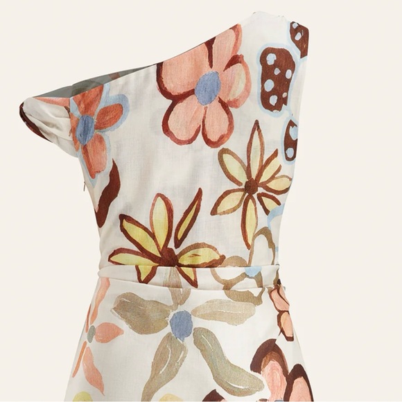 Commense Floral One Shoulder Dress - Multicolor - Picture 2 of 11